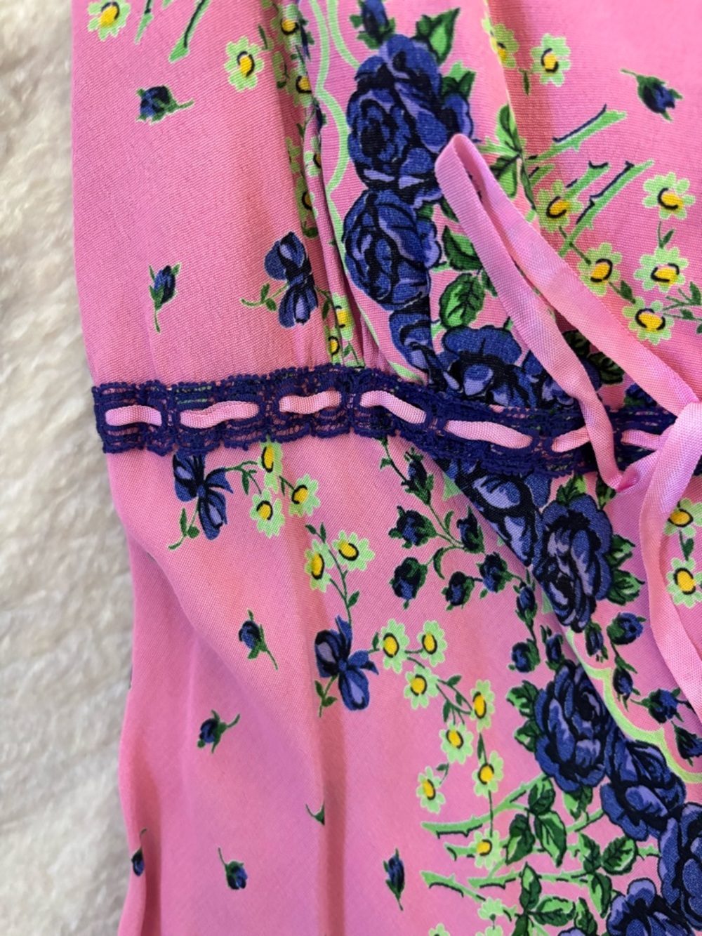 Betsey Johnson Pink Floral Print Midi Dress - Picture 3 of 4
